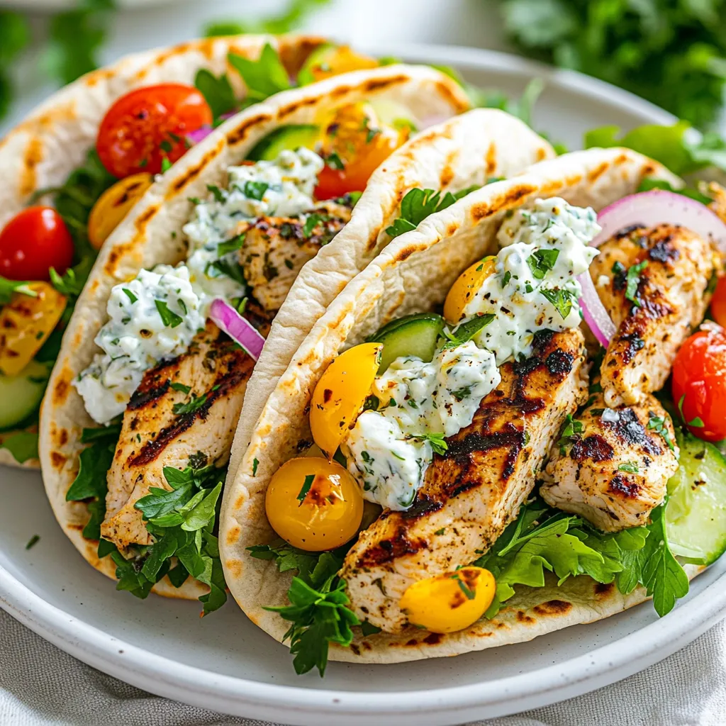 Greek Chicken Pita Pockets Tasty and Simple Meal