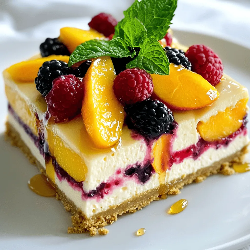 Summer Berry Peach Cheesecake Delightful and Creamy