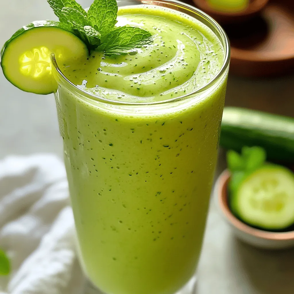Cucumber Mint Smoothie Refreshing and Healthy Drink