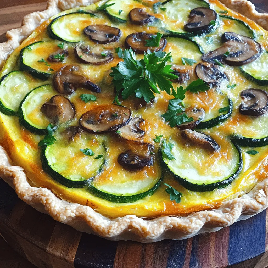 Zucchini Mushroom Quiche Healthy and Simple Recipe