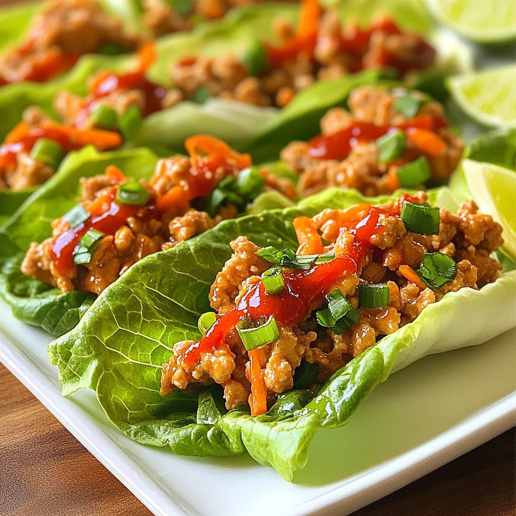 Spicy Peanut Chicken Lettuce Wraps Simple and Tasty