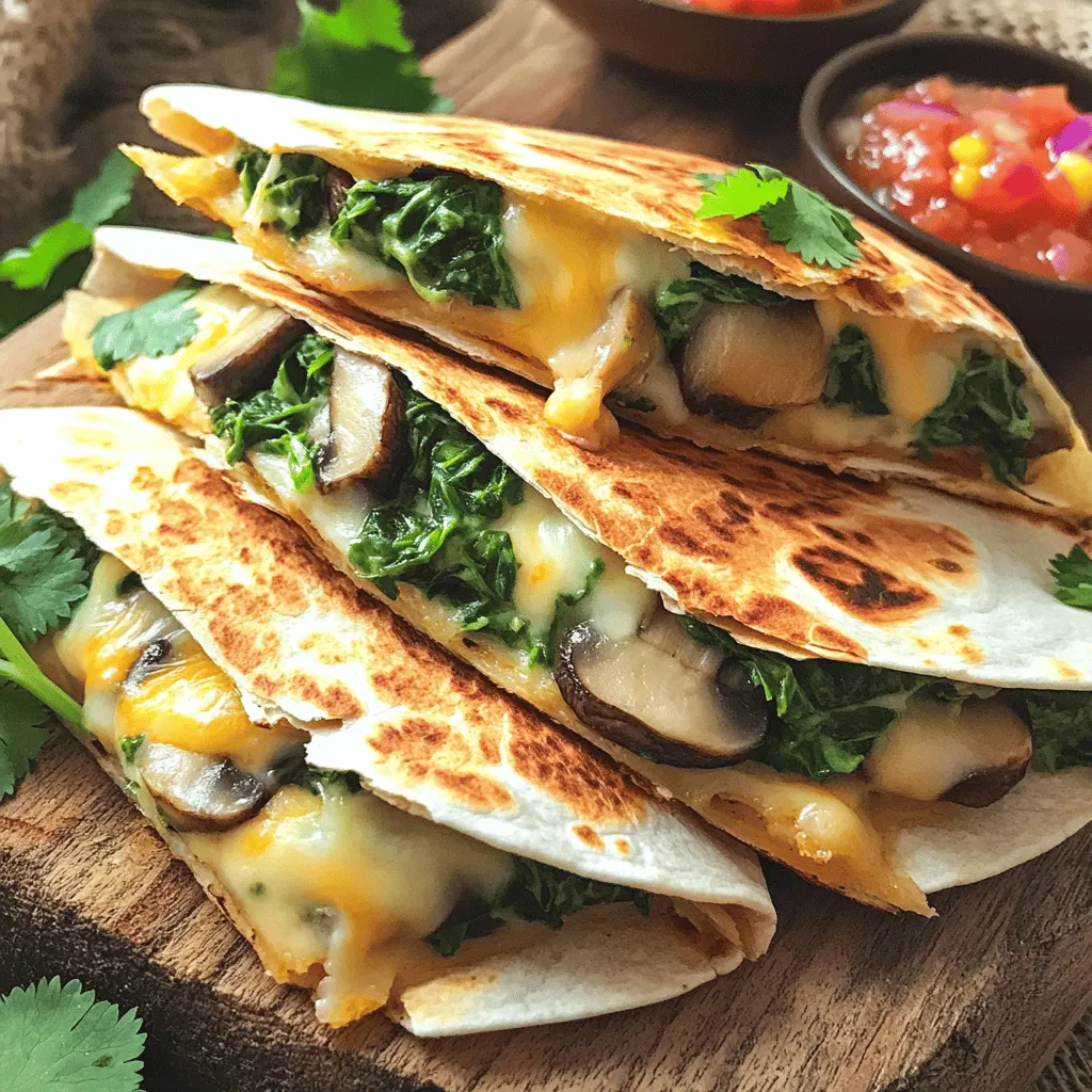 Spinach Mushroom Quesadillas Mouthwatering and Easy Meal