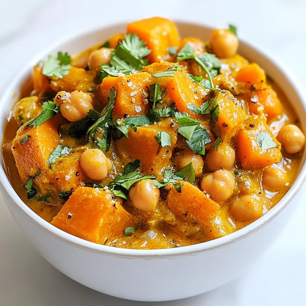 Vegan Sweet Potato Chickpea Curry Flavorful Delight