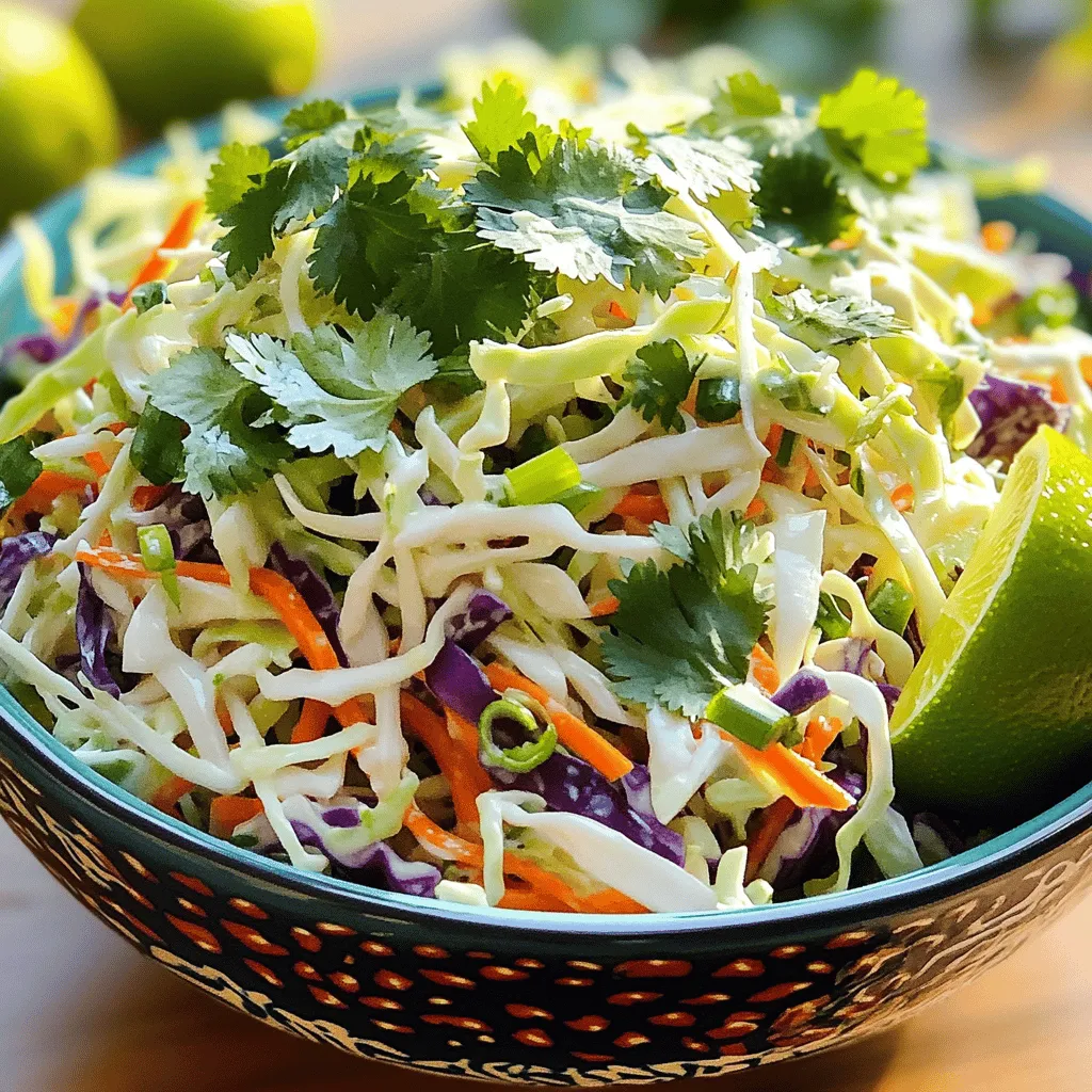 Lime Cilantro Slaw Fresh and Crunchy Delight