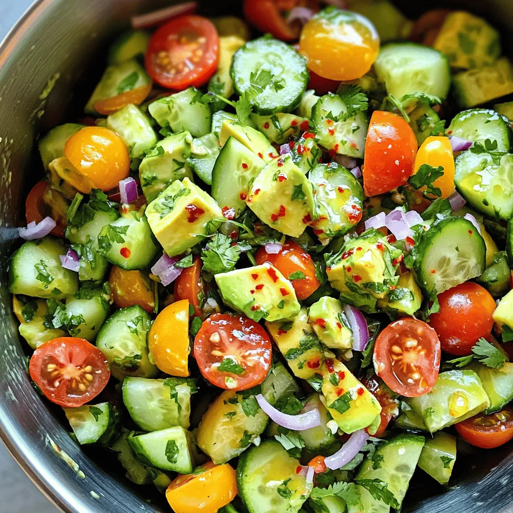 Avocado Cucumber Salad Fresh and Tasty Dish
