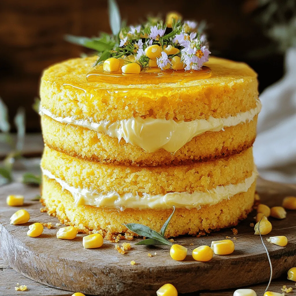 Layered Cornbread Cake with Honey Butter Delight
