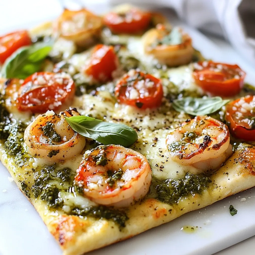 Pesto Shrimp Flatbread Flavorful and Easy Recipe