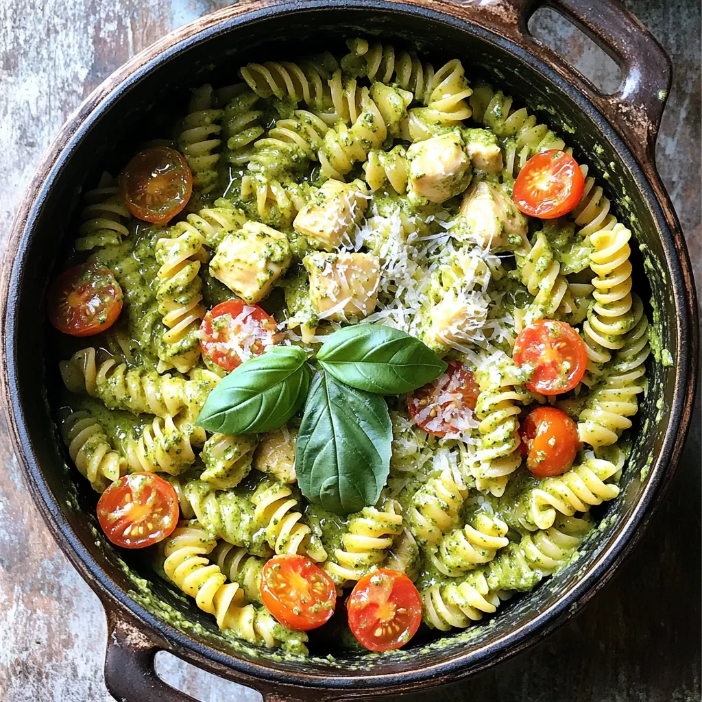 One-Pot Creamy Pesto Chicken Pasta Delight Recipe