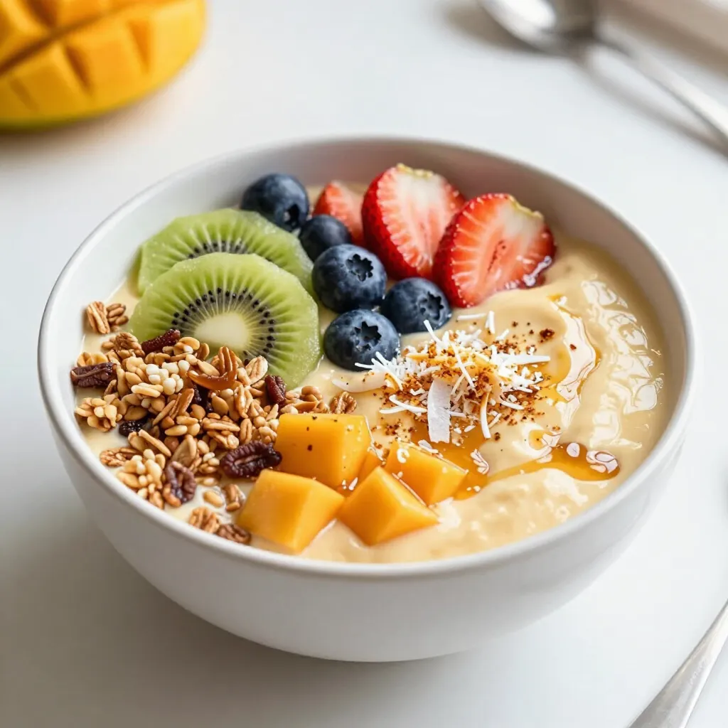Mango Coconut Smoothie Bowl Refreshing Breakfast Boost