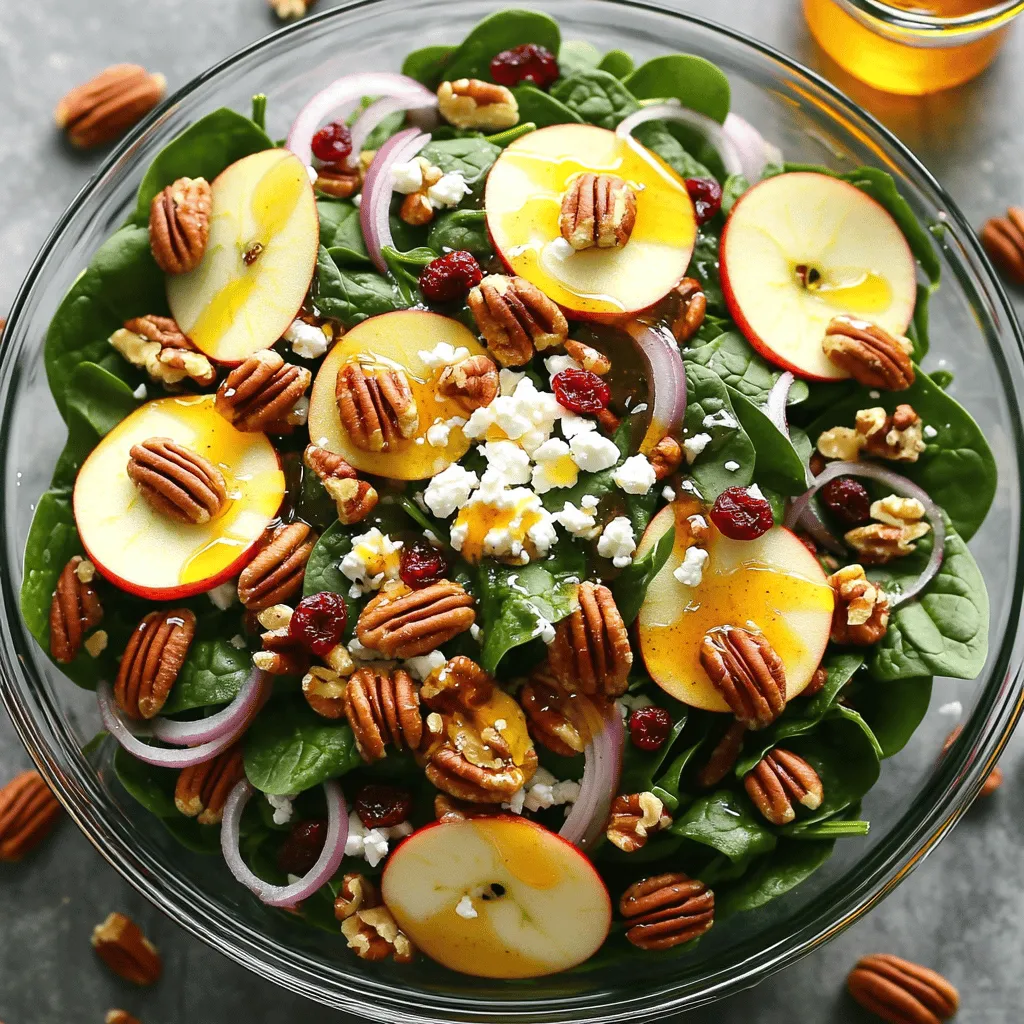 Apple Pecan Spinach Salad Fresh and Flavorful Delight