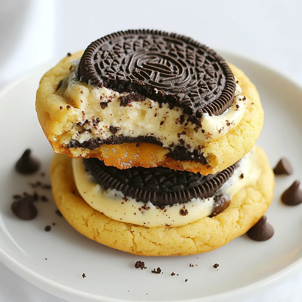 Oreo Cheesecake Stuffed Cookies Tasty Dessert Idea