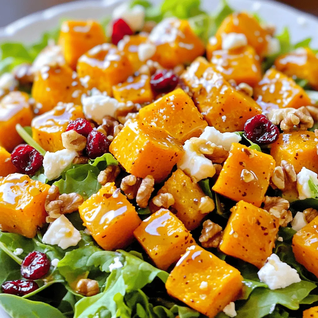 Maple Roasted Butternut Squash Salad Delightful Recipe