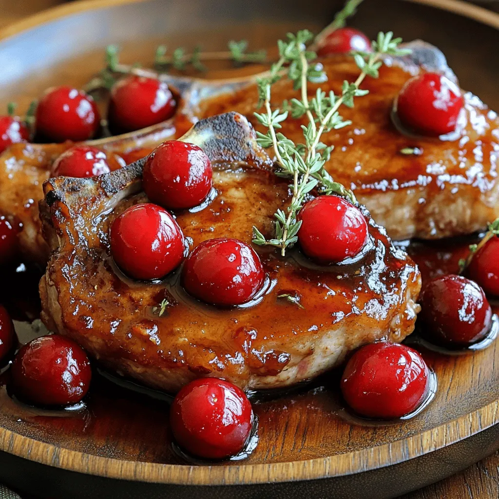 Cherry Glazed Pork Chops Bold and Flavorful Dish