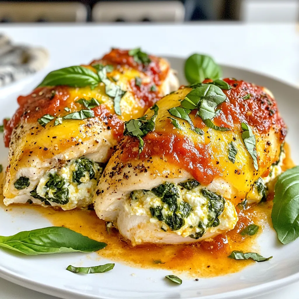 Spinach Ricotta Stuffed Chicken Breasts Savory Delight