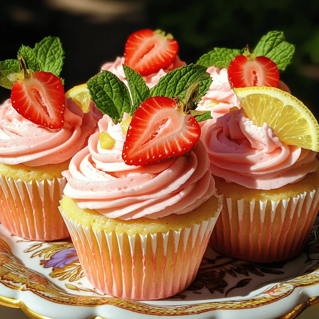 Strawberry Lemonade Cupcakes Delightful Summer Treat