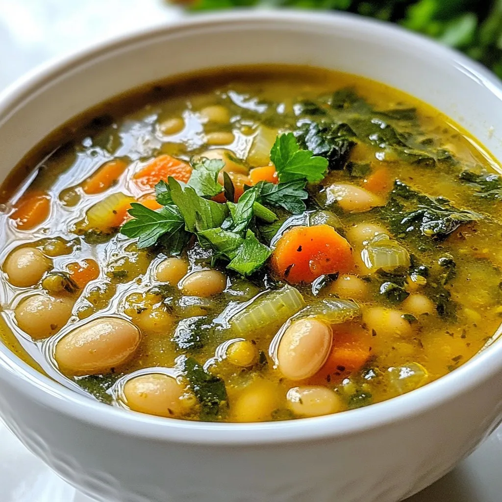 Spinach Lentil Butter Bean Soup Nourishing Comfort Meal