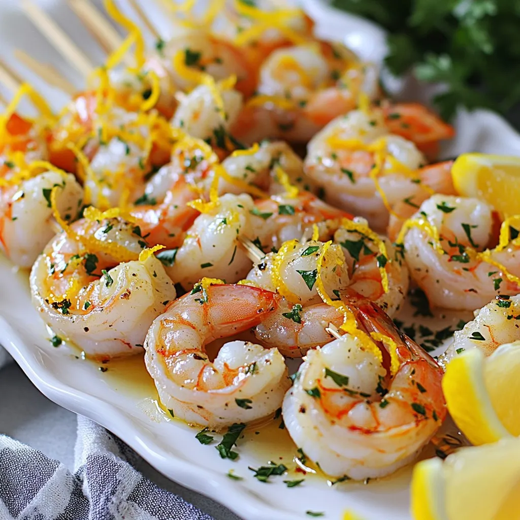 Lemon Garlic Shrimp Skewers Flavors to Savor