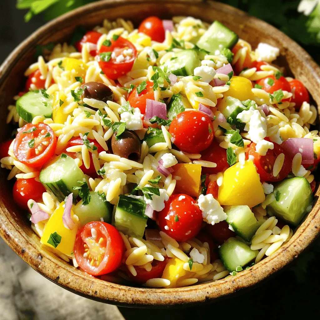 Greek Orzo Salad Fresh and Flavorful Dish