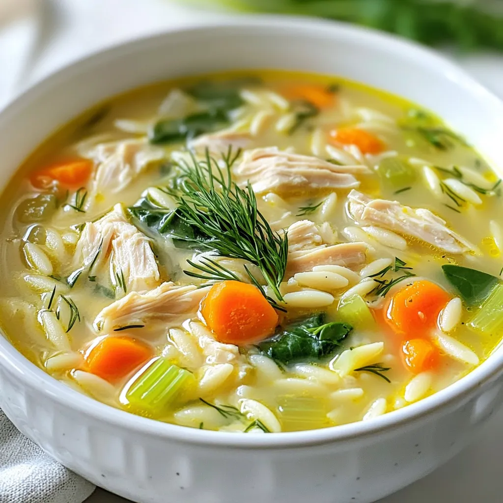 Creamy Lemon Chicken Orzo Soup Easy Comfort Dish