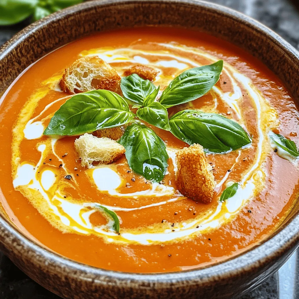 Creamy Tomato Basil Soup Simple and Comforting Dish