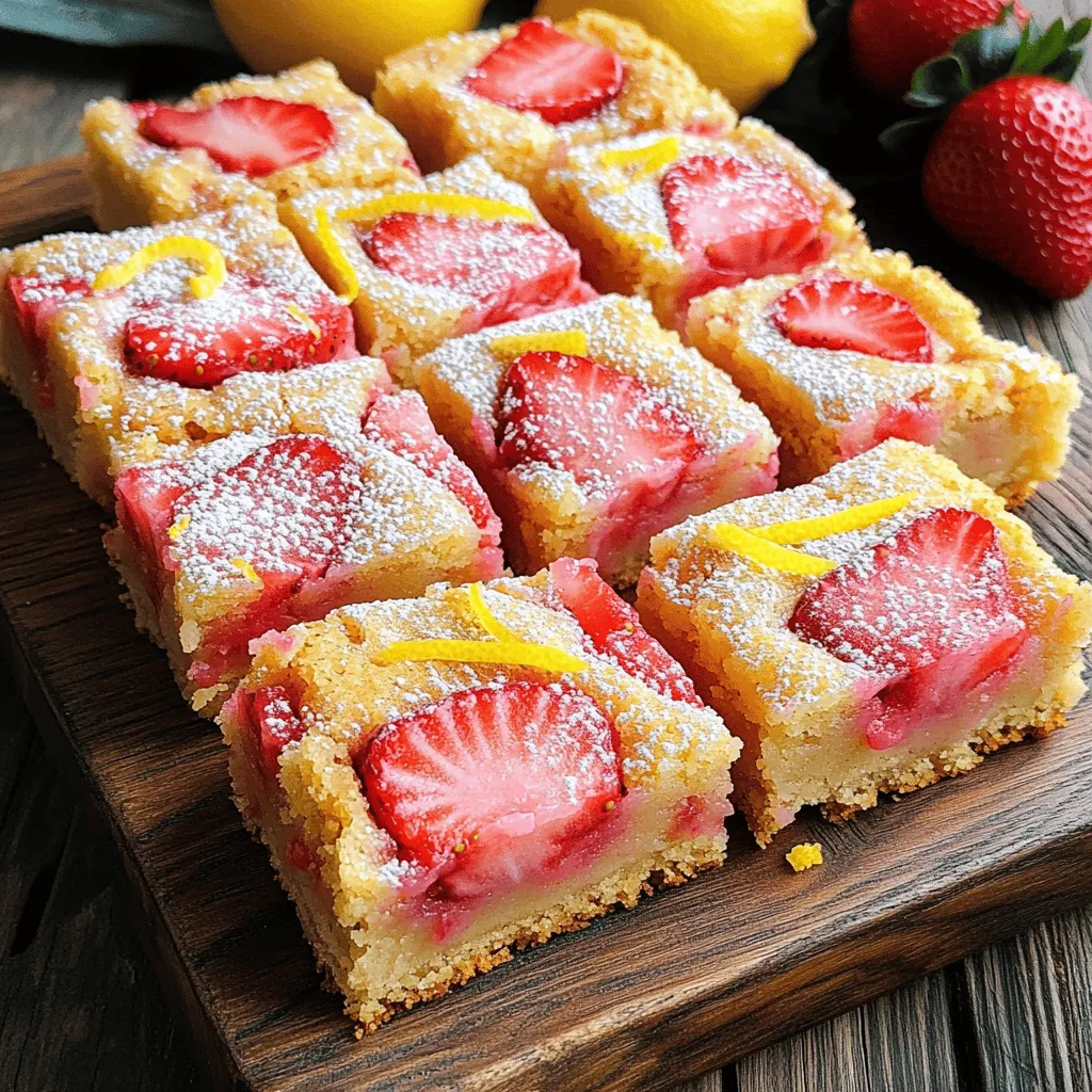 Strawberry Lemon Blondies Delicious and Easy Recipe