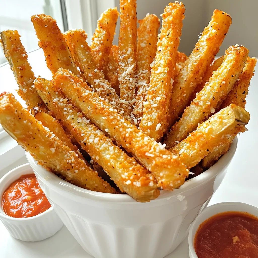 Garlic Parmesan Eggplant Fries Air Fryer Delight