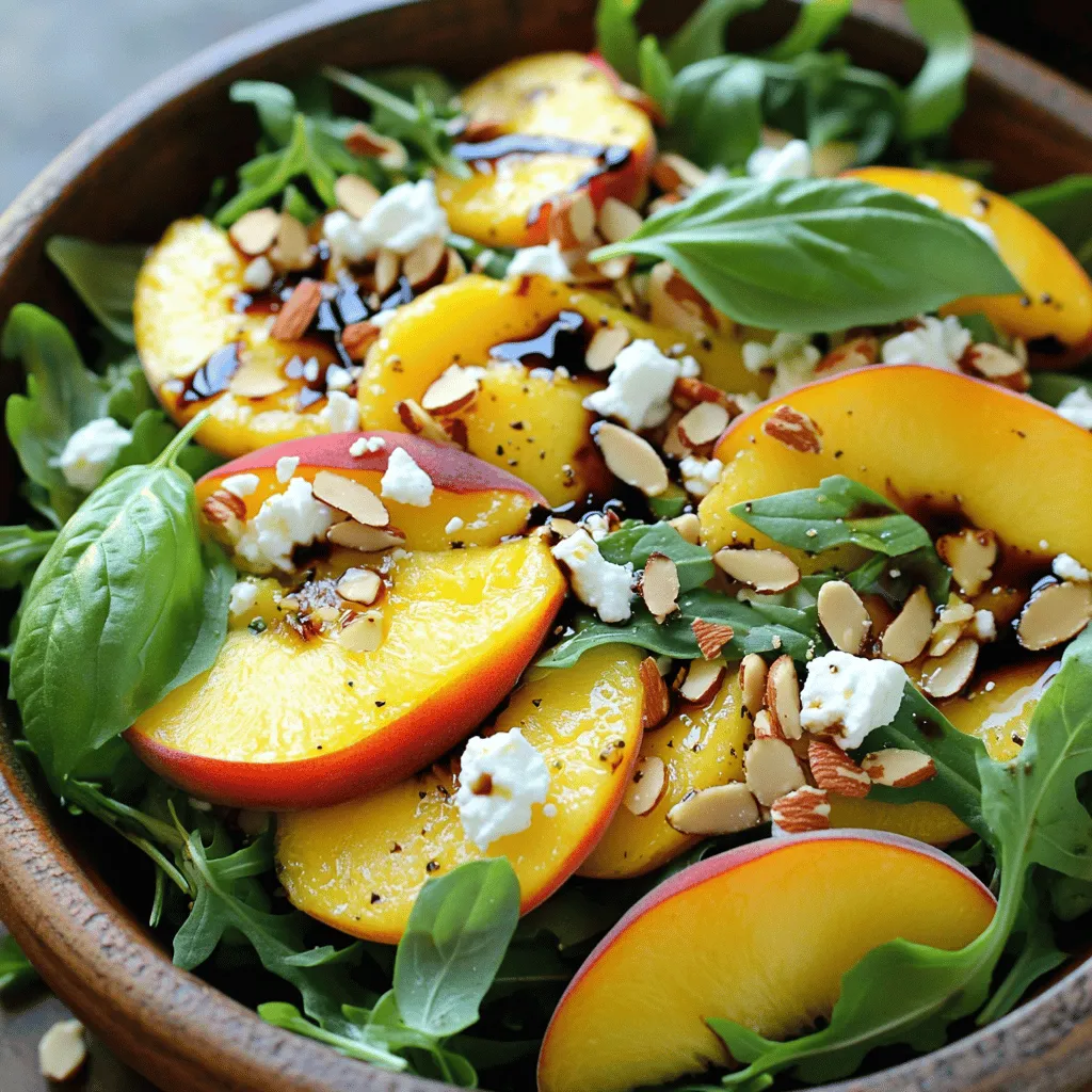 Peach and Basil Salad Fresh and Flavorful Delight