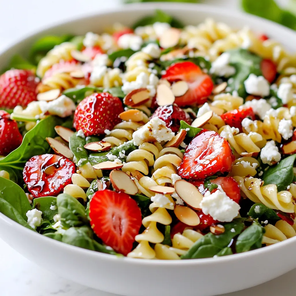 Strawberry Spinach Pasta Salad Fresh and Flavorful Delight
