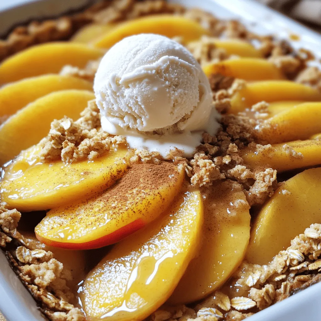 Peach Crisp with Oat Topping Simple and Delicious Treat