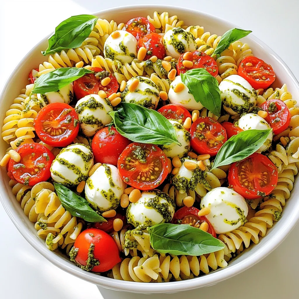 Pesto Caprese Pasta Salad Fresh and Flavorful Dish