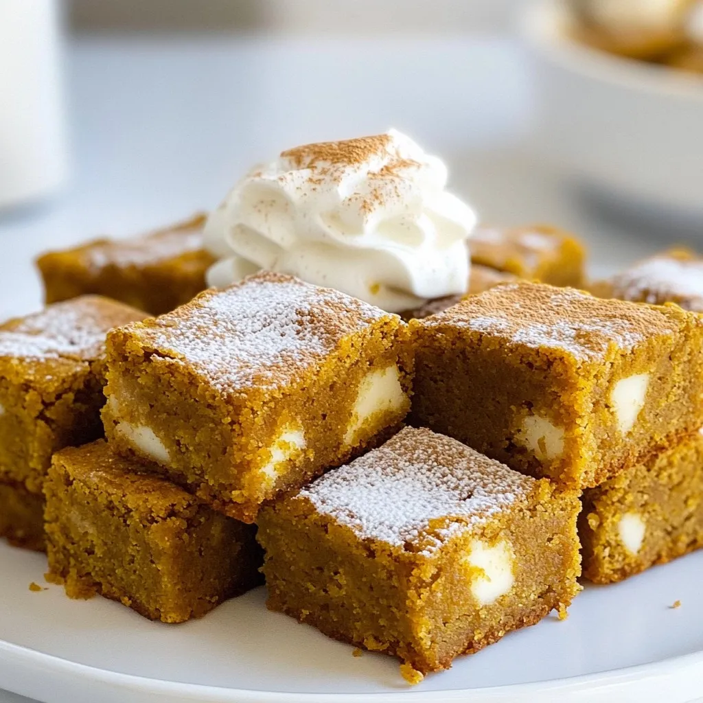 Pumpkin Spice Blondies Irresistible Fall Treat