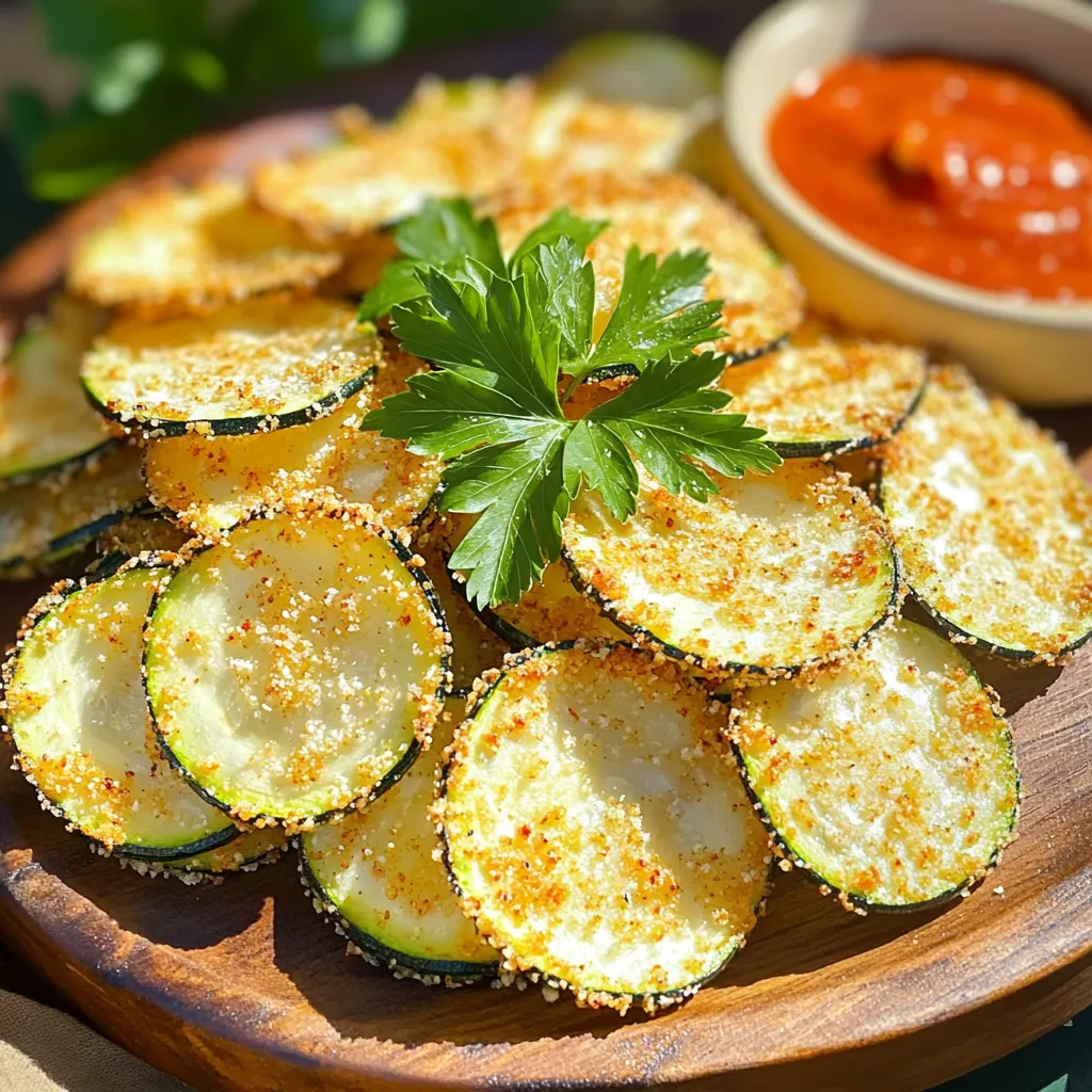 Air Fryer Garlic Parmesan Zucchini Chips Delight