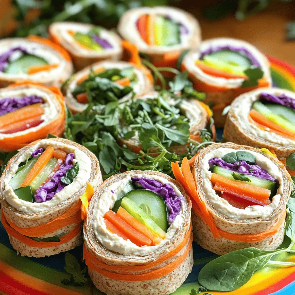 Rainbow Veggie Pinwheels Colorful and Healthy Snack