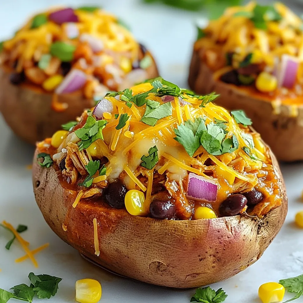 BBQ Chicken Stuffed Sweet Potatoes Hearty and Flavorful