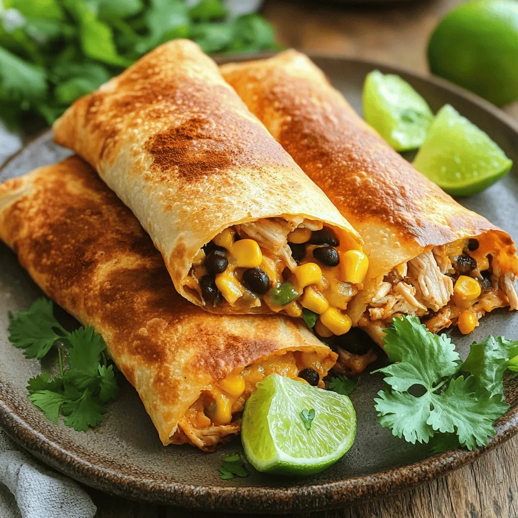 Baked Chicken Chimichangas Flavorful and Easy Recipe