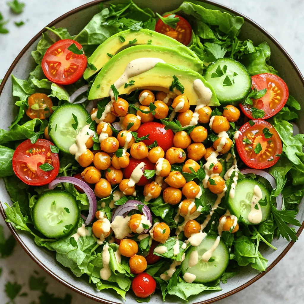 Crispy Chickpea Salad Fresh and Flavorful Delight