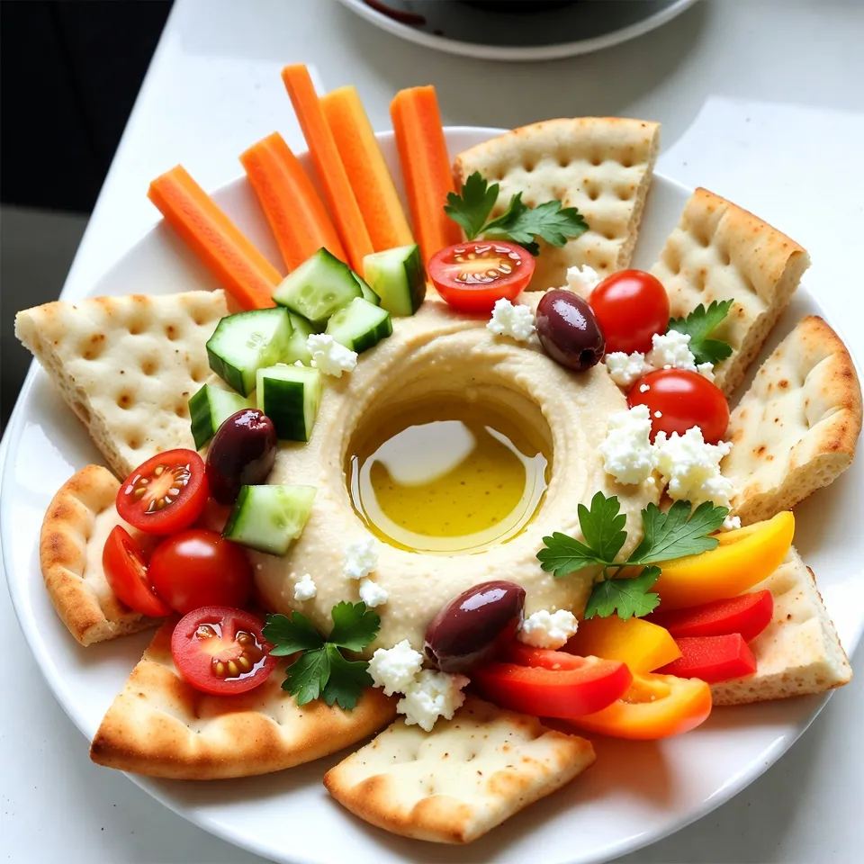 Loaded Greek Hummus Board Perfect for Gatherings