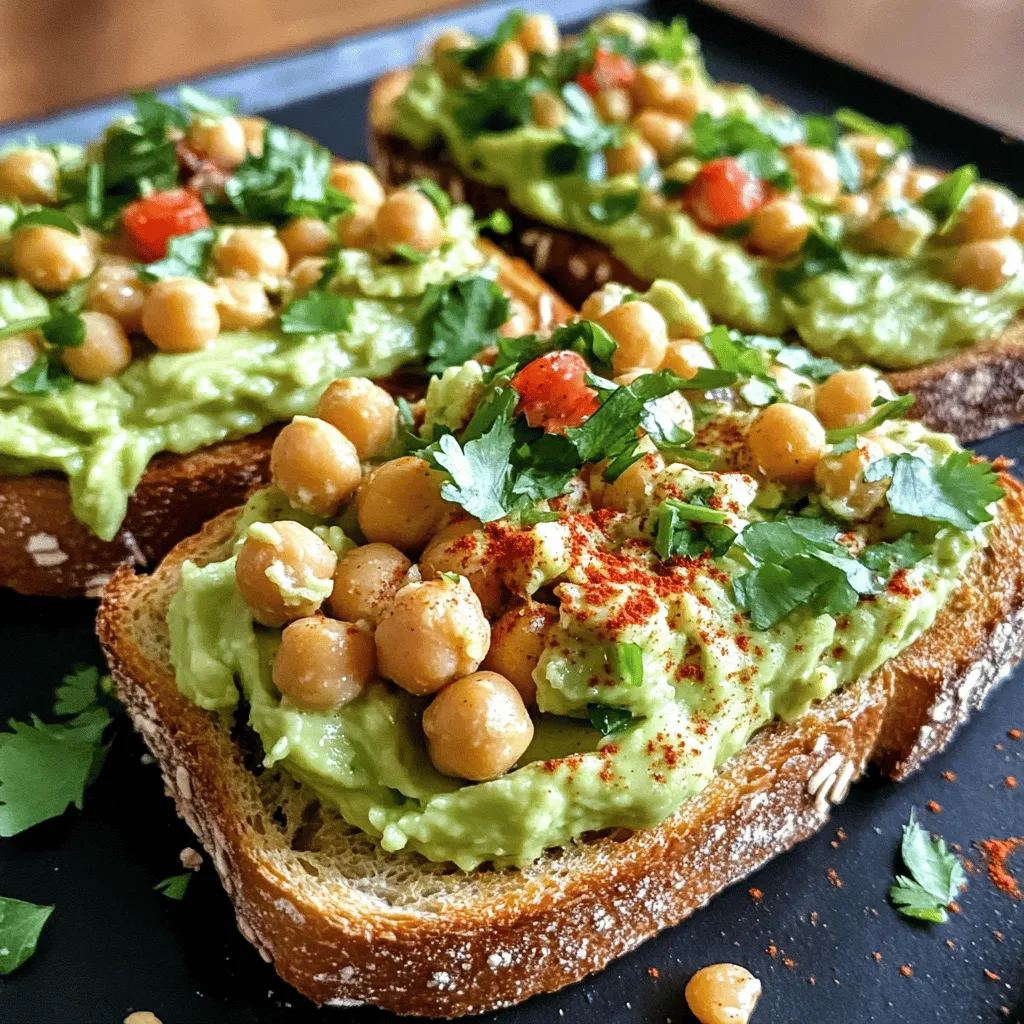 Smashed Avocado Chickpea Toast Healthy and Tasty Meal