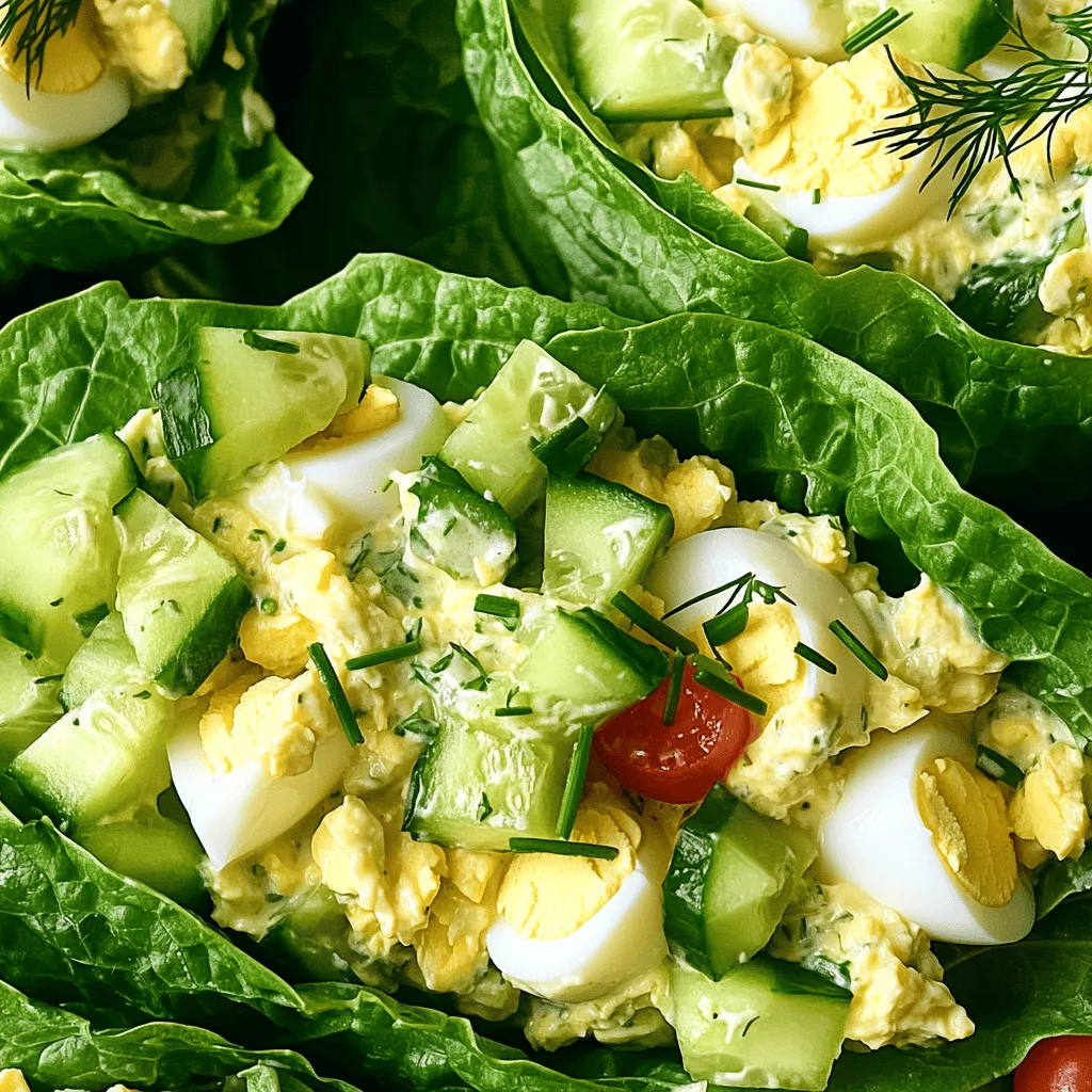 Easy Egg Salad Lettuce Wraps Healthy Meal Option