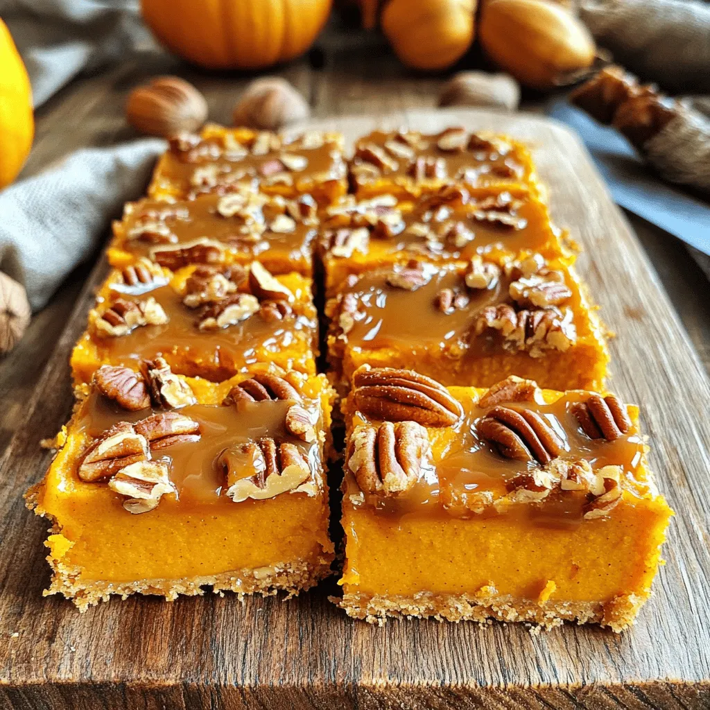Caramel Pecan Pumpkin Bars Irresistible Fall Treat