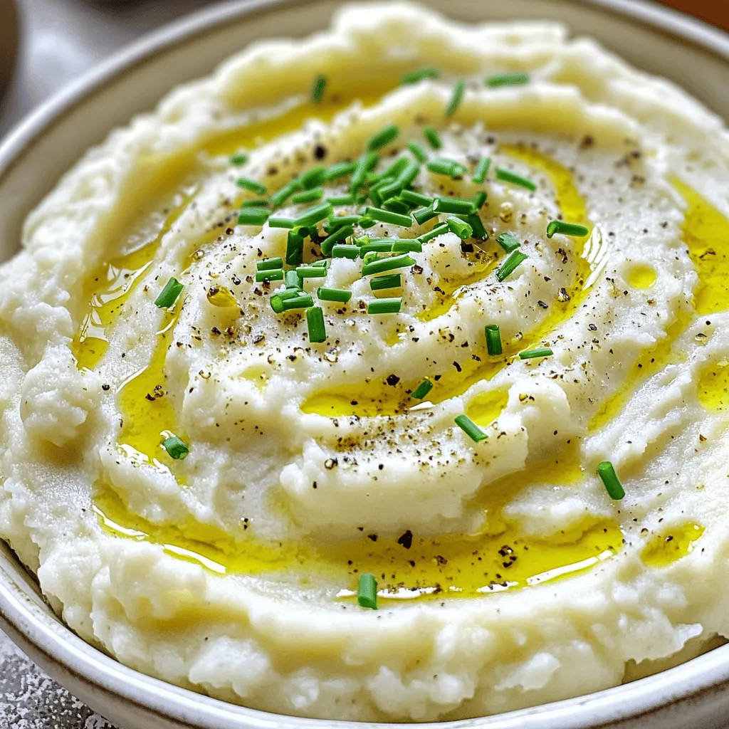 Roasted Garlic Mashed Cauliflower Creamy Delight
