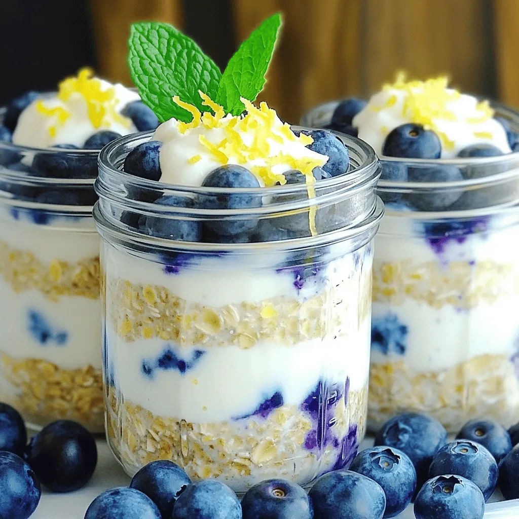 Lemon Blueberry Cheesecake Overnight Oats Delight