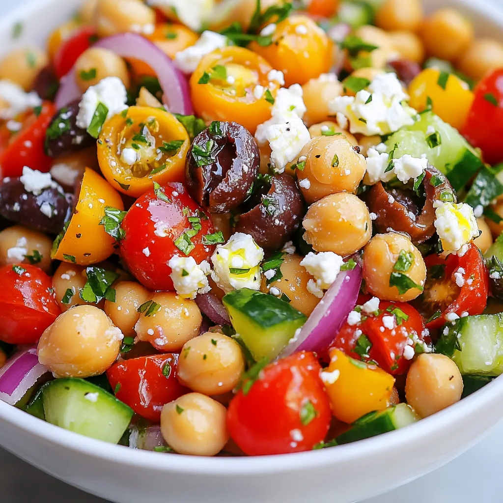 Mediterranean Chickpea Salad Fresh and Flavorful Dish