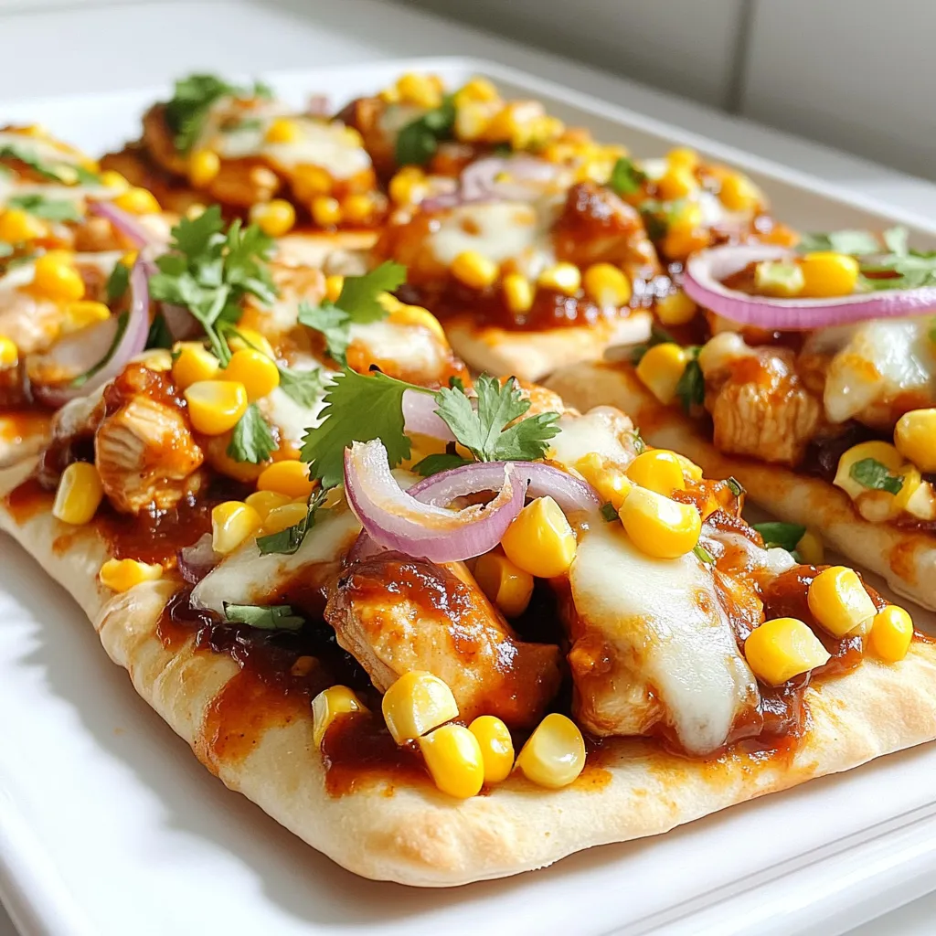 Sheet Pan Spicy BBQ Chicken Flatbreads Delight