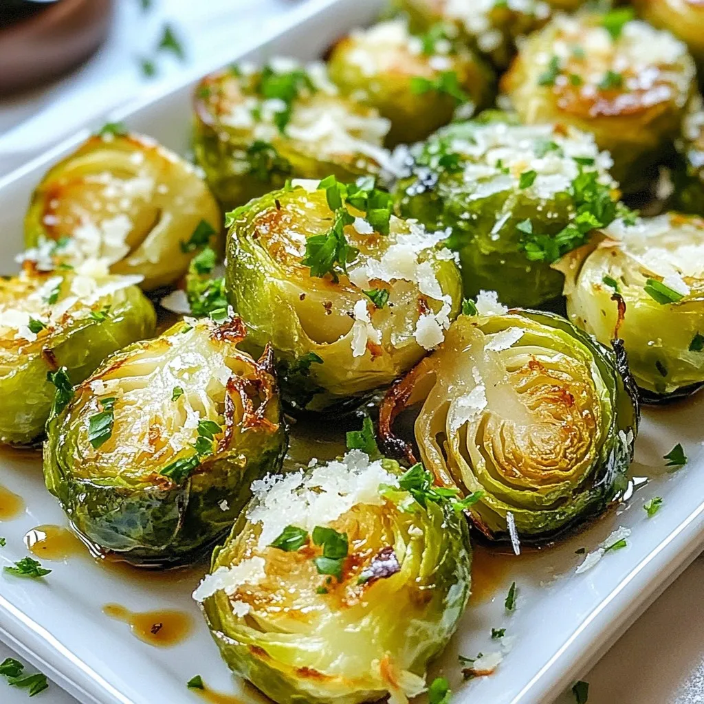 Crispy Garlic Parmesan Brussels Sprouts Tasty Side Dish