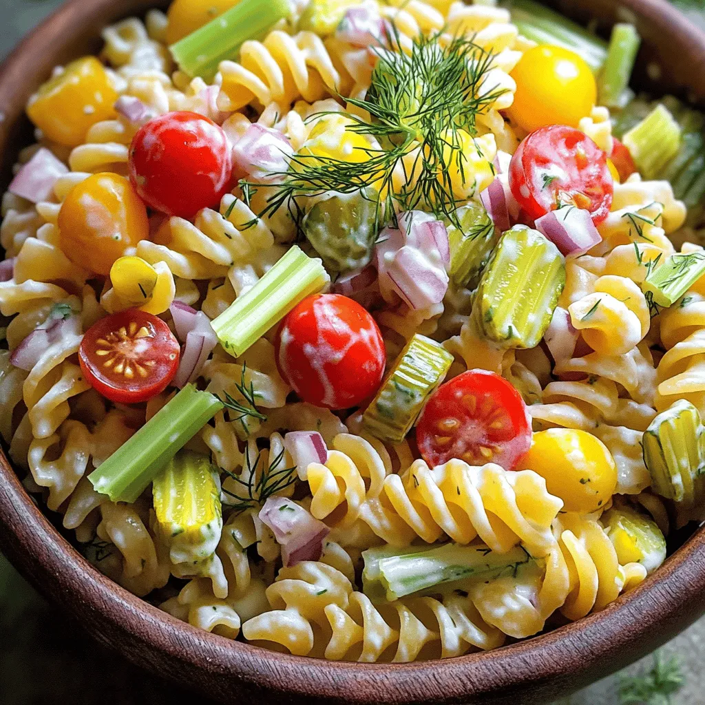 Creamy Dill Pickle Pasta Salad Flavorful Summer Dish