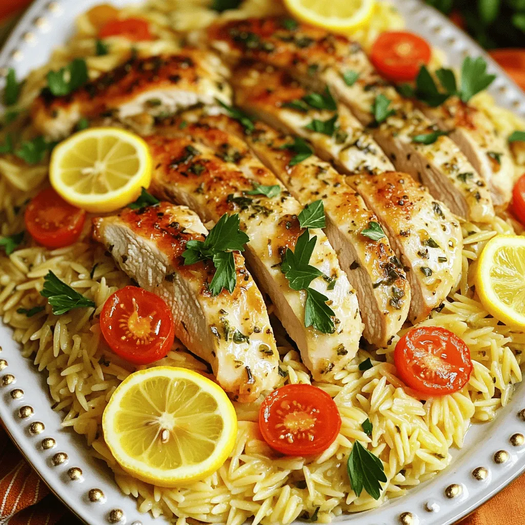 Garlic Herb Chicken with Lemon Orzo Delightful Dish