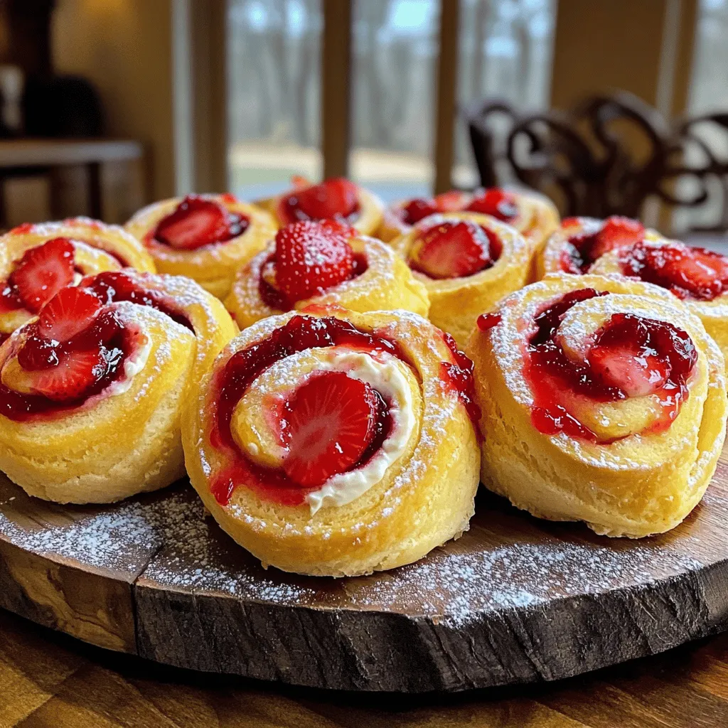 Strawberry Cheesecake Sweet Rolls Delightful Dessert