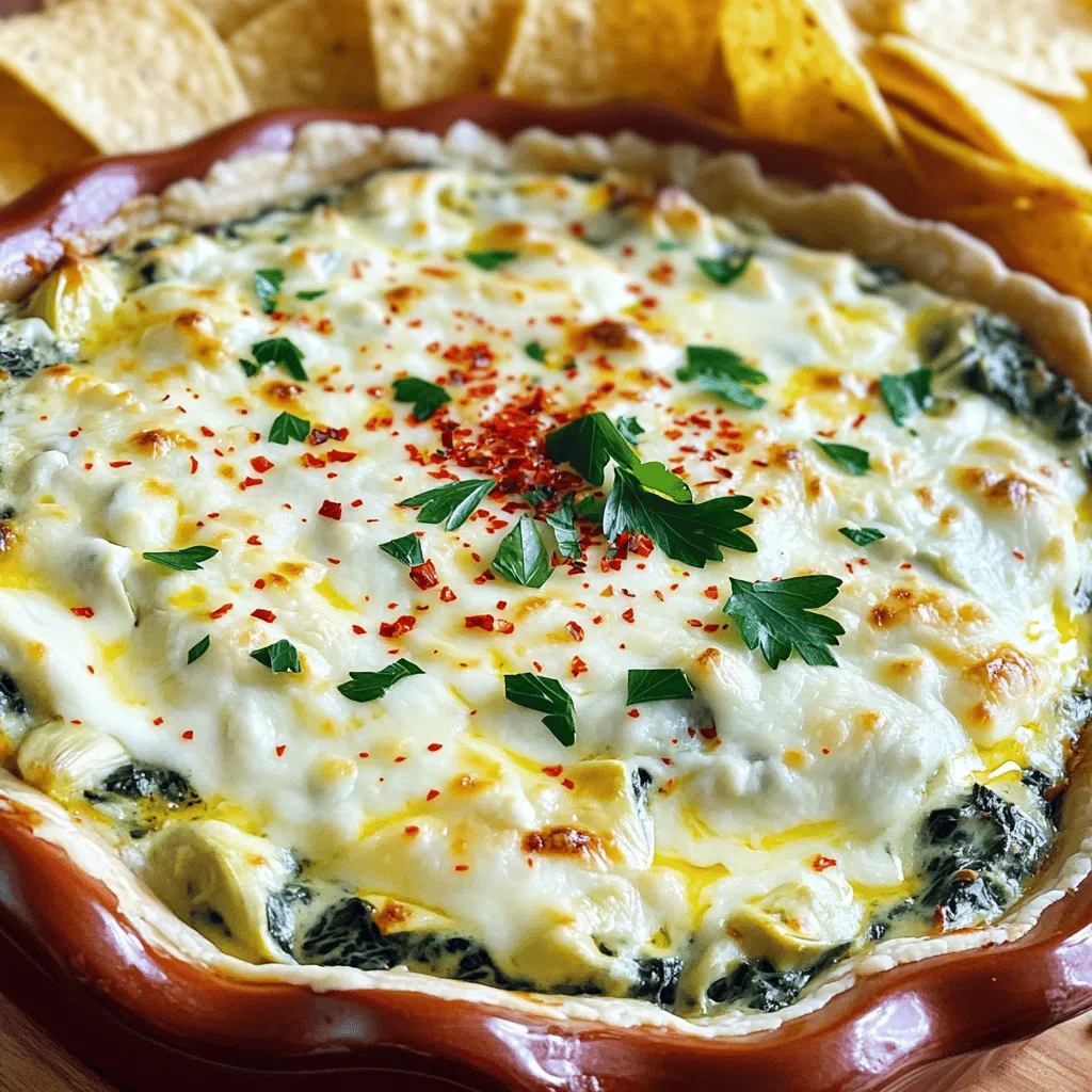 Creamy Spinach Artichoke Dip Rich and Savory Flavor
