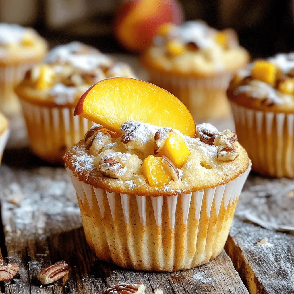 Peach and Pecan Muffins Delightful Flavor Burst